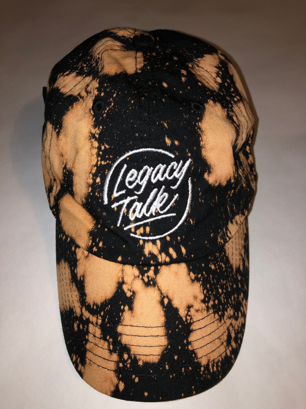 Legacy Talk Dad Hat - Bleach Black with White Logo