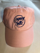 Load image into Gallery viewer, Legacy Talk Dad Hat - Light Pink with Navy Blue Logo
