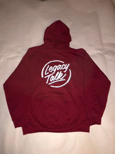 Garnet Red Hoodie, White Logo