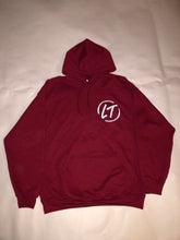 Load image into Gallery viewer, Garnet Red Hoodie, White Logo
