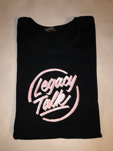 Black Women's Pink Logo Tee