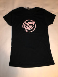 Black Women's Pink Logo Tee