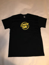Load image into Gallery viewer, Black T-shirt, Gold Logo
