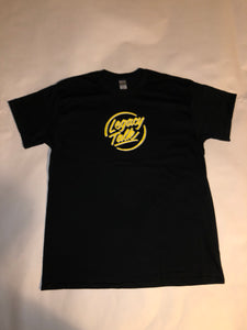 Black T-shirt, Gold Logo