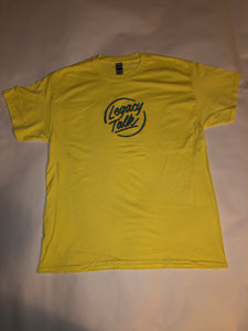 Cornsilk Yellow T-shirt, Blue Logo