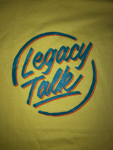 Cornsilk Yellow T-shirt, Blue Logo