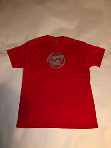 Red T-shirt, Grey Logo