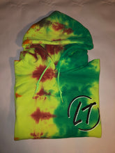 Load image into Gallery viewer, Tie Dye Hoodie, Black Logo

