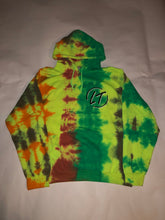 Load image into Gallery viewer, Tie Dye Hoodie, Black Logo
